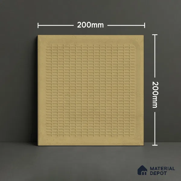 TL 03723 Khakhi 01 | 200x200 mm Glossy Finish Ceramic Wall Pattern 1 Subway Tile - 10 mm (Sample)