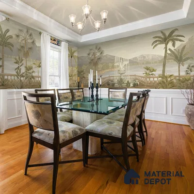 H900912 Khayal, A Beautiful Room Wallpaper Sukoon Series Canvas Patterned Design (Customised Size Wallpaper)