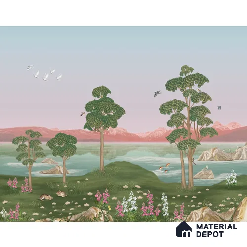 Khwab, Dreams on Wall, Wallpaper Sukoon Series Canvas Nature Design (Customised Size Wallpaper)