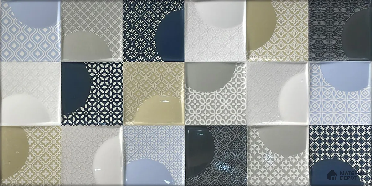 Kitchen Wall Tile TL 05387 B Bistro Arctic Pearl Highlighter 2 ft x 1 ft Ceramic Glossy Finish - 9 mm | Suitable For Kitchen, Bathroom Walls and Backsplashes (Sample)