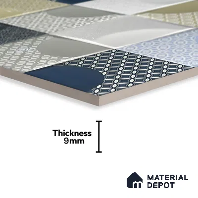 Kitchen Wall Tile TL 05387 B Bistro Arctic Pearl Highlighter 2 ft x 1 ft Ceramic Glossy Finish - 9 mm | Suitable For Kitchen, Bathroom Walls and Backsplashes (Sample)