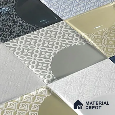 Kitchen Wall Tile TL 05387 B Bistro Arctic Pearl Highlighter 2 ft x 1 ft Ceramic Glossy Finish - 9 mm | Suitable For Kitchen, Bathroom Walls and Backsplashes (Sample)