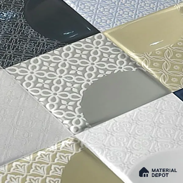 Kitchen Wall Tile TL 05387 B Bistro Arctic Pearl Highlighter 2 ft x 1 ft Ceramic Glossy Finish - 9 mm | Suitable For Kitchen, Bathroom Walls and Backsplashes (Sample)