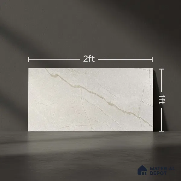Kitchen Wall Tile TL 05394 C Bistro Aura Grey Light 2 ft x 1 ft Ceramic Matte Finish - 9 mm | Suitable For Kitchen, Bathroom Walls and Backsplashes (Sample)