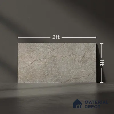 Kitchen Wall Tile TL 05394 Bistro Aura Grey Dark 2 ft x 1 ft Ceramic Matte Finish - 9 mm | Suitable For Kitchen, Bathroom Walls and Backsplashes (Sample)