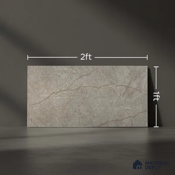 Kitchen Wall Tile TL 05394 Bistro Aura Grey Dark 2 ft x 1 ft Ceramic Matte Finish - 9 mm | Suitable For Kitchen, Bathroom Walls and Backsplashes (Sample)