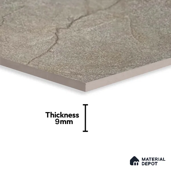 Kitchen Wall Tile TL 05394 Bistro Aura Grey Dark 2 ft x 1 ft Ceramic Matte Finish - 9 mm | Suitable For Kitchen, Bathroom Walls and Backsplashes (Sample)