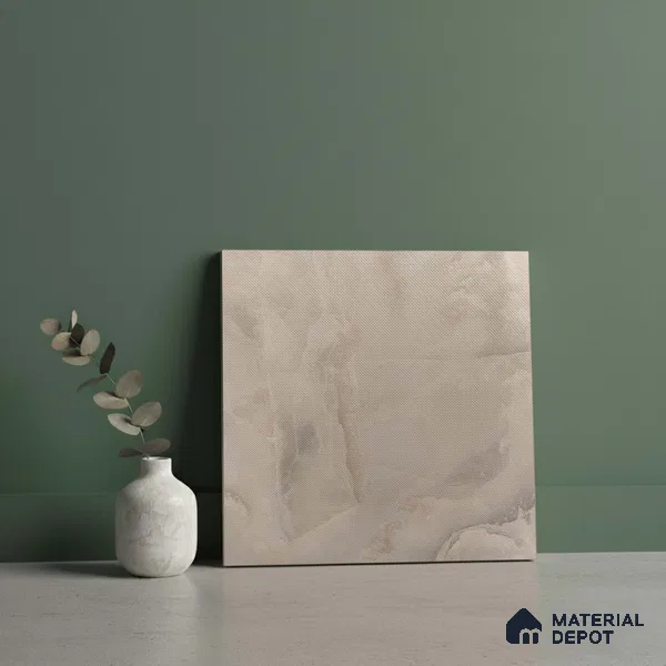 Marble Floor Tile TL 05407 C Bistro Beige Onyx Matching Floor 1 ft x 1 ft Ceramic Anti Skid Matte Finish - 9 mm | Suitable For Bathroom, Kitchen (Sample)