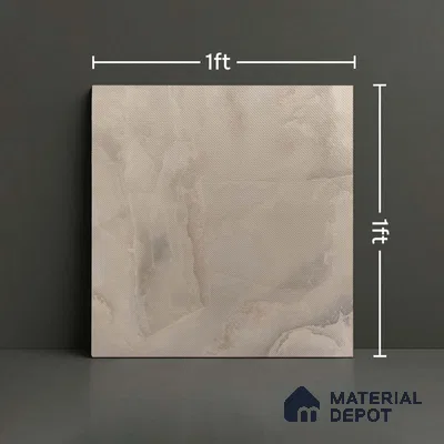 Marble Floor Tile TL 05407 C Bistro Beige Onyx Matching Floor 1 ft x 1 ft Ceramic Anti Skid Matte Finish - 9 mm | Suitable For Bathroom, Kitchen (Sample)