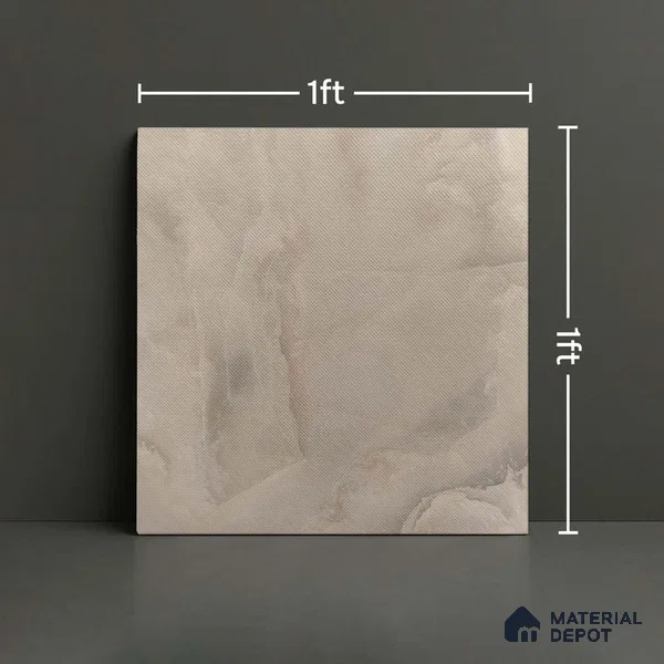 Marble Floor Tile TL 05407 C Bistro Beige Onyx Matching Floor 1 ft x 1 ft Ceramic Anti Skid Matte Finish - 9 mm | Suitable For Bathroom, Kitchen (Sample)