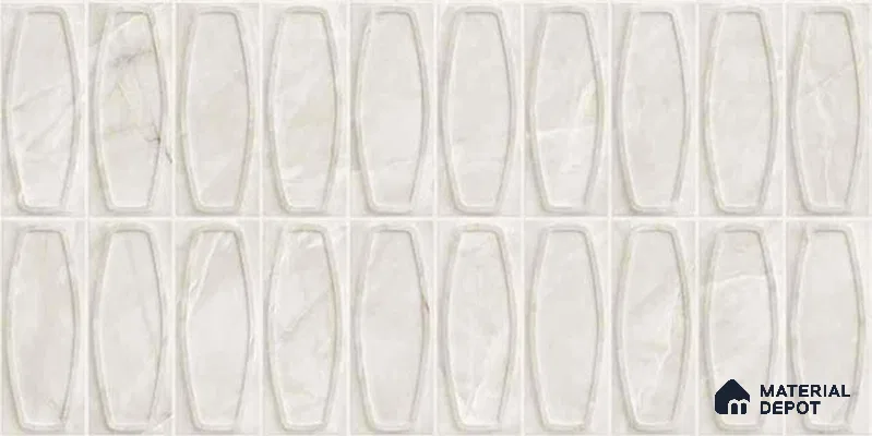 Highlighter Digital Wall Tile TL 05392 H Regal Marble Bianco HL1 2 ft x 1 ft Ceramic Glossy Finish - 9 mm | Suitable For Living Room, Dining & Bathroom Walls
