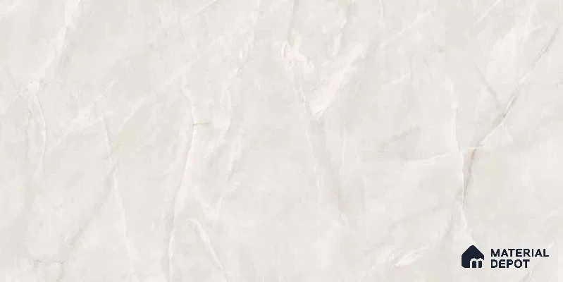 Plain Digital Wall Tile TL 05392 G Regal Marble Bianco HL2 2 ft x 1 ft Ceramic Glossy Finish - 9 mm | Suitable For Living Room, Dining & Bathroom Walls