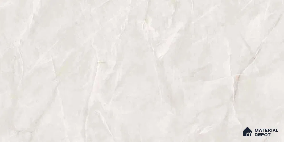 Plain Digital Wall Tile TL 05392 G Regal Marble Bianco HL2 2 ft x 1 ft Ceramic Glossy Finish - 9 mm | Suitable For Living Room, Dining & Bathroom Walls