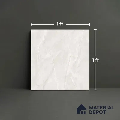 Marble Floor Tile TL 05392 C Bistro Carmen Onyx Beige Matching Floor 1 ft x 1 ft Ceramic Anti Skid Matte Finish - 9 mm | Suitable For Bathroom, Kitchen
