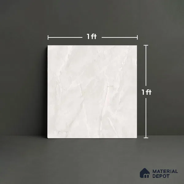 Marble Floor Tile TL 05392 C Bistro Carmen Onyx Beige Matching Floor 1 ft x 1 ft Ceramic Anti Skid Matte Finish - 9 mm | Suitable For Bathroom, Kitchen