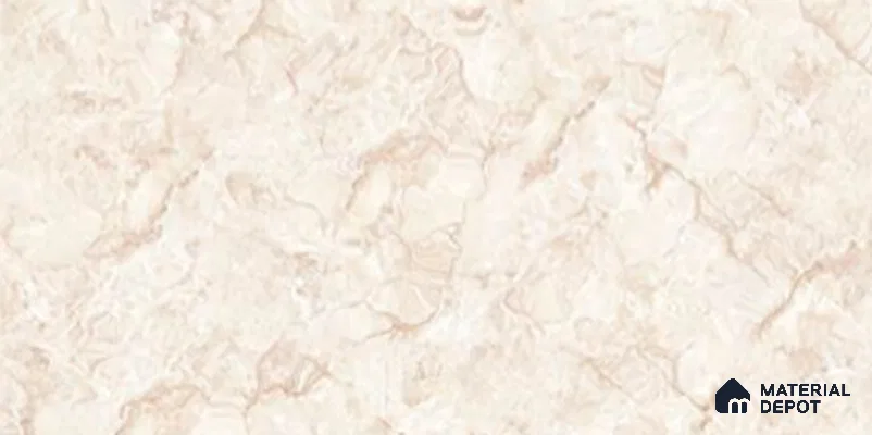Marble Wall Tile TL 05399 F Bistro Cloud Beige Light 2 ft x 1 ft Ceramic Glossy Finish - 9 mm | Suitable For Kitchen, Bathroom Walls and Backsplashes