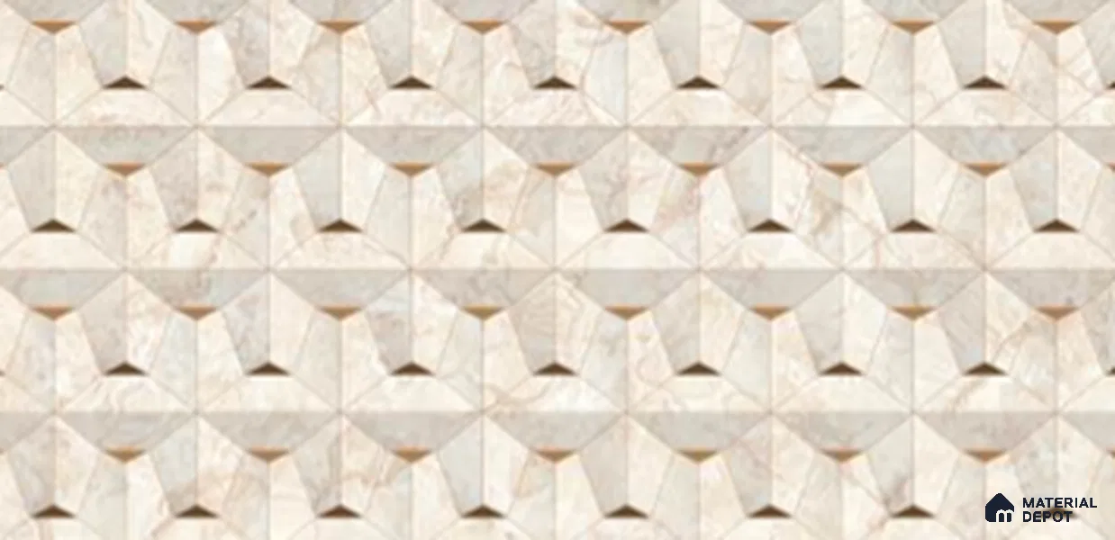 Highlighter Wall Tile TL 05399 E Bistro Cloud Beige Highlighter 2 ft x 1 ft Ceramic Glossy Finish - 9 mm | Suitable For Kitchen, Bathroom Walls and Backsplashes