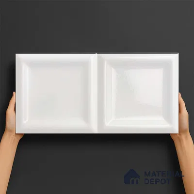 Kitchen Wall Tile TL 05411 Bistro Irish Silver Light 2 ft x 1 ft Ceramic Glossy Finish - 9 mm | Suitable For Kitchen, Bathroom Walls and Backsplashes (Sample)