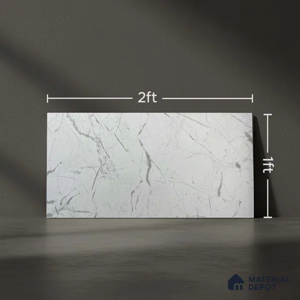 Kitchen Wall Tile TL 05395 B Bistro Marbello White Light 2 ft x 1 ft Ceramic Matte Finish - 9 mm | Suitable For Kitchen, Bathroom Walls and Backsplashes (Sample)