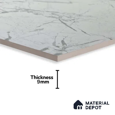 Kitchen Wall Tile TL 05395 B Bistro Marbello White Light 2 ft x 1 ft Ceramic Matte Finish - 9 mm | Suitable For Kitchen, Bathroom Walls and Backsplashes (Sample)