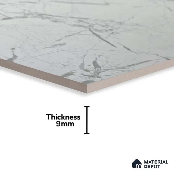 Kitchen Wall Tile TL 05395 B Bistro Marbello White Light 2 ft x 1 ft Ceramic Matte Finish - 9 mm | Suitable For Kitchen, Bathroom Walls and Backsplashes (Sample)