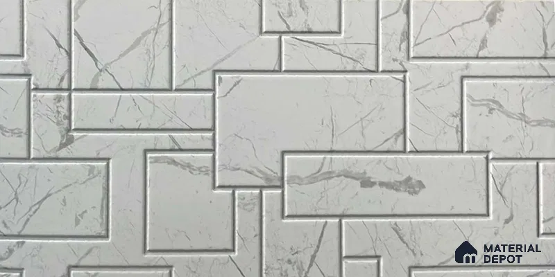 Kitchen Wall Tile TL 05395 Bistro Marbello White Highlighter 2 ft x 1 ft Ceramic Matte Finish - 9 mm | Suitable For Kitchen, Bathroom Walls and Backsplashes (Sample)