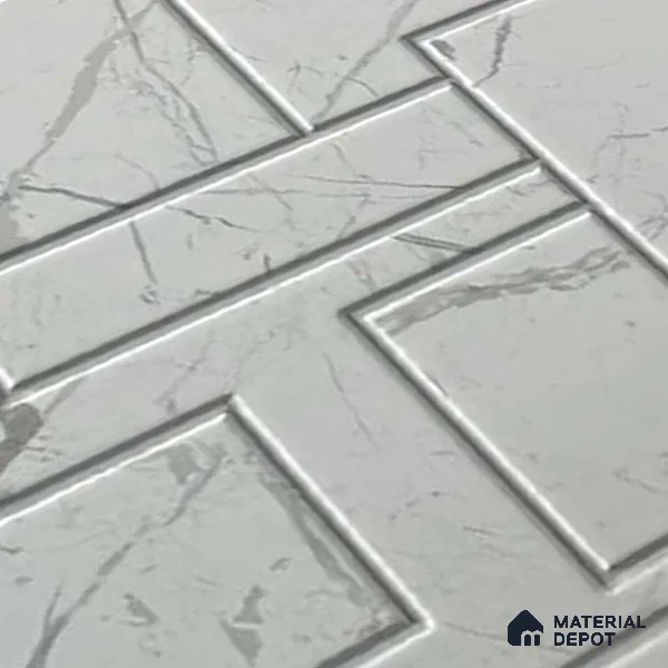 Kitchen Wall Tile TL 05395 Bistro Marbello White Highlighter 2 ft x 1 ft Ceramic Matte Finish - 9 mm | Suitable For Kitchen, Bathroom Walls and Backsplashes (Sample)