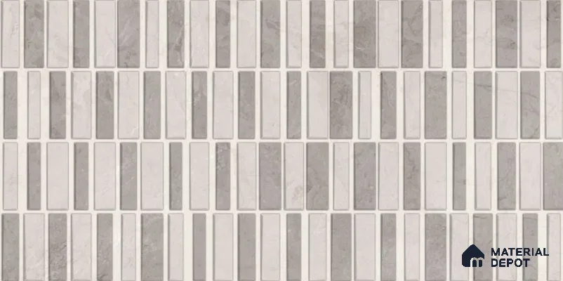 Kitchen Wall Tile TL 05388 B Bistro Mosa Grey Highlighter 2 ft x 1 ft Ceramic Glossy Finish - 9 mm | Suitable For Kitchen, Bathroom Walls and Backsplashes (Sample)