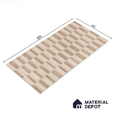 Kitchen Wall Tile TL 05388 C Bistro Mosa Brown Highlighter 2 ft x 1 ft Ceramic Glossy Finish - 9 mm | Suitable For Kitchen, Bathroom Walls and Backsplashes (Sample)