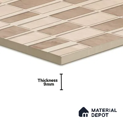 Kitchen Wall Tile TL 05388 C Bistro Mosa Brown Highlighter 2 ft x 1 ft Ceramic Glossy Finish - 9 mm | Suitable For Kitchen, Bathroom Walls and Backsplashes (Sample)