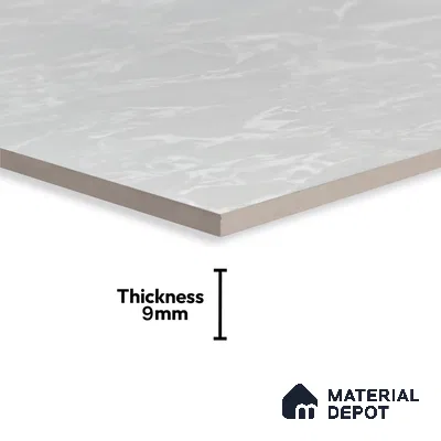 Kitchen Wall Tile TL 05402 C Bistro Neolith White Light 2 ft x 1 ft Ceramic Glossy Finish - 9 mm | Suitable For Kitchen, Bathroom Walls and Backsplashes (Sample)
