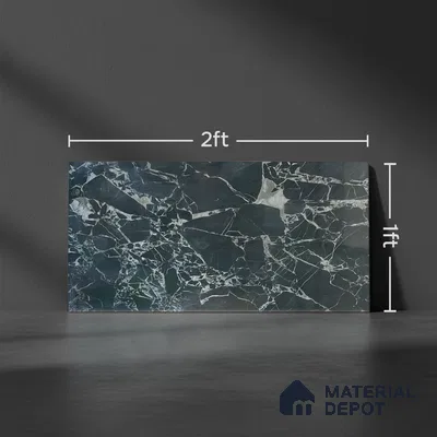 Kitchen Wall Tile TL 05402 Bistro Neolith Black Dark 2 ft x 1 ft Ceramic Glossy Finish - 9 mm | Suitable For Kitchen, Bathroom Walls and Backsplashes (Sample)