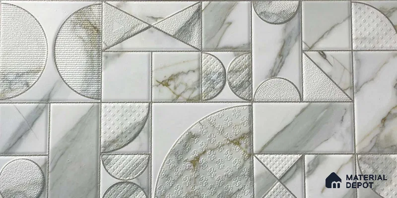 Kitchen Wall Tile TL 05397 Bistro Noble Satvario Highlighter 2 ft x 1 ft Ceramic Matte Finish - 9 mm | Suitable For Kitchen, Bathroom Walls and Backsplashes (Sample)