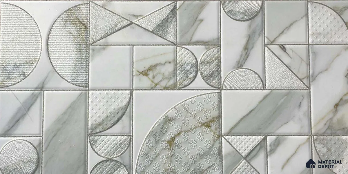 Kitchen Wall Tile TL 05397 Bistro Noble Satvario Highlighter 2 ft x 1 ft Ceramic Matte Finish - 9 mm | Suitable For Kitchen, Bathroom Walls and Backsplashes (Sample)