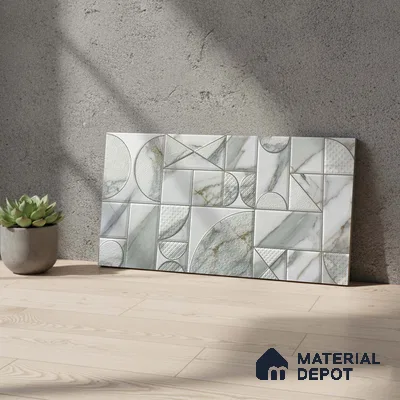 Kitchen Wall Tile TL 05397 Bistro Noble Satvario Highlighter 2 ft x 1 ft Ceramic Matte Finish - 9 mm | Suitable For Kitchen, Bathroom Walls and Backsplashes (Sample)