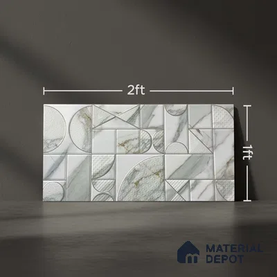 Kitchen Wall Tile TL 05397 Bistro Noble Satvario Highlighter 2 ft x 1 ft Ceramic Matte Finish - 9 mm | Suitable For Kitchen, Bathroom Walls and Backsplashes (Sample)