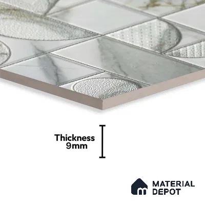 Kitchen Wall Tile TL 05397 Bistro Noble Satvario Highlighter 2 ft x 1 ft Ceramic Matte Finish - 9 mm | Suitable For Kitchen, Bathroom Walls and Backsplashes (Sample)