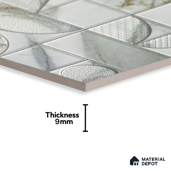 Kitchen Wall Tile TL 05397 Bistro Noble Satvario Highlighter 2 ft x 1 ft Ceramic Matte Finish - 9 mm | Suitable For Kitchen, Bathroom Walls and Backsplashes (Sample)