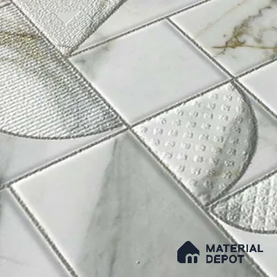 Kitchen Wall Tile TL 05397 Bistro Noble Satvario Highlighter 2 ft x 1 ft Ceramic Matte Finish - 9 mm | Suitable For Kitchen, Bathroom Walls and Backsplashes (Sample)