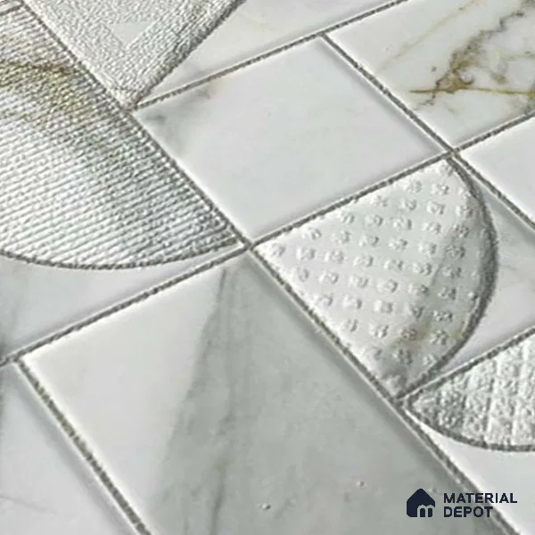Kitchen Wall Tile TL 05397 Bistro Noble Satvario Highlighter 2 ft x 1 ft Ceramic Matte Finish - 9 mm | Suitable For Kitchen, Bathroom Walls and Backsplashes (Sample)