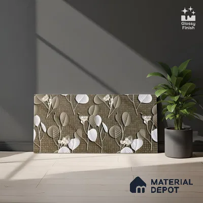 Highlighter Kitchen Wall Tile TL 05405 B Bistro Pulpis Brown Highlighter 2 ft x 1 ft Ceramic Glossy Finish - 9 mm | Suitable For Kitchen, Bathroom Walls and Backsplashes (Sample)