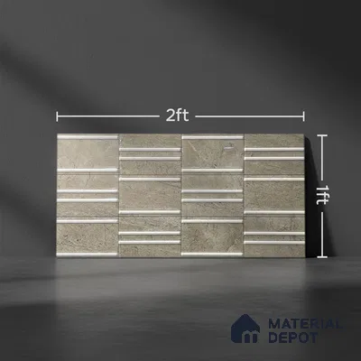 Kitchen Wall Tile TL 05390 B Bistro Soana Brown Highlighter 2 ft x 1 ft Ceramic Glossy Finish - 9 mm | Suitable For Kitchen, Bathroom Walls and Backsplashes (Sample)