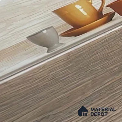 Kitchen Wall Tile TL 05408 B Bistro Teak Brown Highlighter 2 ft x 1 ft Ceramic Matte Finish - 9 mm | Suitable For Kitchen, Bathroom Walls and Backsplashes (Sample)