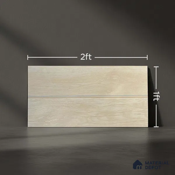 Kitchen Wall Tile TL 05408 C Bistro Teak Brown Light 2 ft x 1 ft Ceramic Matte Finish - 9 mm | Suitable For Kitchen, Bathroom Walls and Backsplashes (Sample)