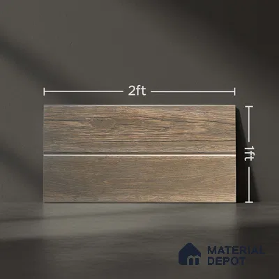 Kitchen Wall Tile TL 05408 Bistro Teak Brown Dark 2 ft x 1 ft Ceramic Matte Finish - 9 mm | Suitable For Kitchen, Bathroom Walls and Backsplashes (Sample)