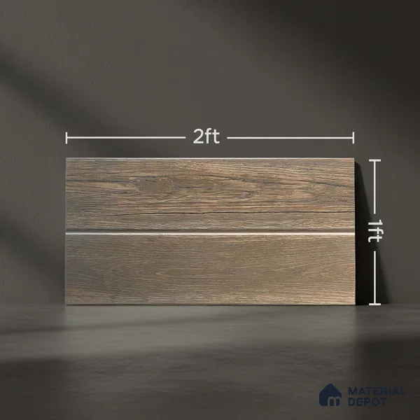 Kitchen Wall Tile TL 05408 Bistro Teak Brown Dark 2 ft x 1 ft Ceramic Matte Finish - 9 mm | Suitable For Kitchen, Bathroom Walls and Backsplashes (Sample)