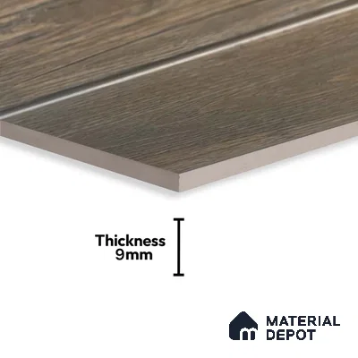 Kitchen Wall Tile TL 05408 Bistro Teak Brown Dark 2 ft x 1 ft Ceramic Matte Finish - 9 mm | Suitable For Kitchen, Bathroom Walls and Backsplashes (Sample)