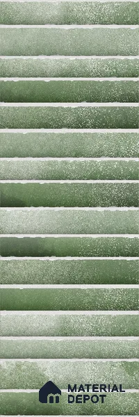 Subway Wall Tile TL 03643 C Snaper Kitkat Green Fern 12 x 4 inch Ceramic Glossy Finish - 8 mm | 16 Random Design | Suitable for Accent / Feature Walls, Bathroom, Kitchen Wall & Backsplashes (Sample)