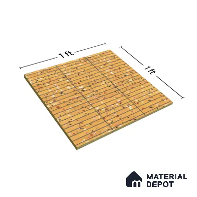 Faux Subway Wall Tile TL 00231 B Kitkat Yellow 1 ft x 1 ft Matte Finish Ceramic Tile - 9 mm | Suitable For Kitchen, Bathroom, Dining Area | Please Expect a Slight Variation of Pattern