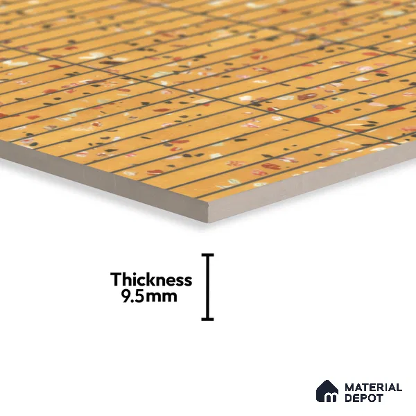Faux Subway Wall Tile TL 00231 B Kitkat Yellow 1 ft x 1 ft Matte Finish Ceramic Tile - 9 mm | Suitable For Kitchen, Bathroom, Dining Area | Please Expect a Slight Variation of Pattern